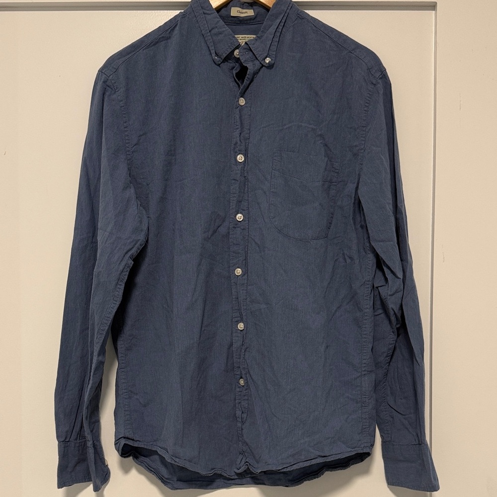 J. Crew Men's Navy Casual Button-Down Shirt